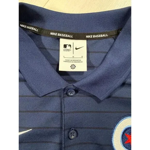 Nike Chicago Cubs City Connect Victory Polo Men's Navy Blue MLB Size Large - Picture 3 of 9